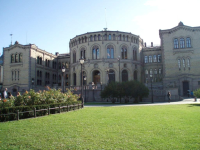 The Parliament Building (Stortinget) in Oslo